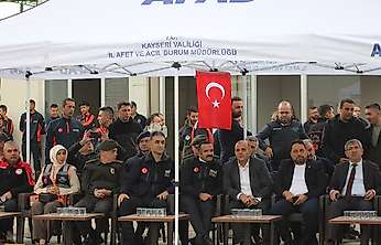 Kayseri'de gerçeği aratmayan kimyasal kaza tatbikatı
