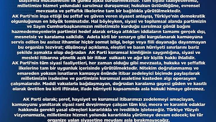 AK Parti'den sosyal medya paylaşımlarına tepki: 